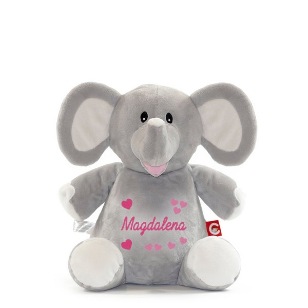 Kuscheltier Elefant bestickt mit Namen